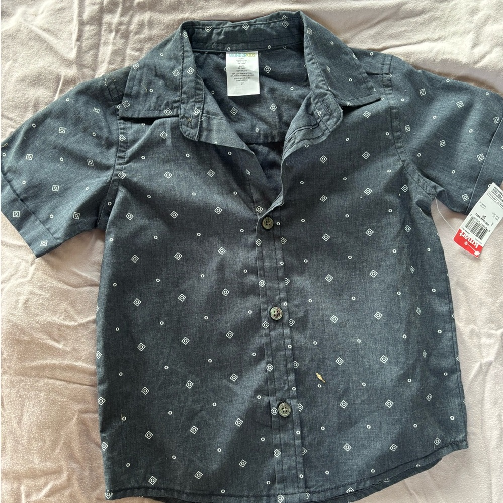Kids Gray Button-Up Shirt